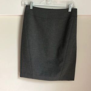 Ann Taylor Loft Grey Pencil Skirt w/ Slit Size 4p
